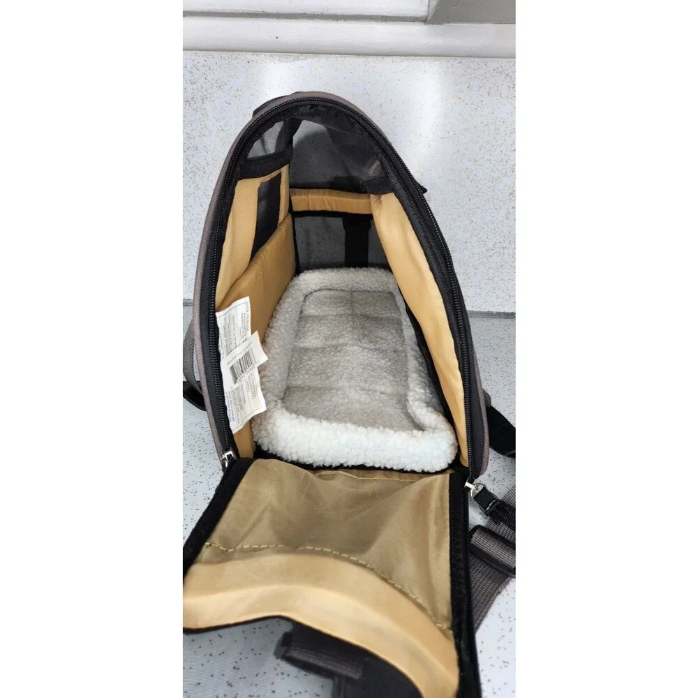 Bergan Comfort Carrier Bag Airline Approved Small Pets Dog/Cat Black Brown